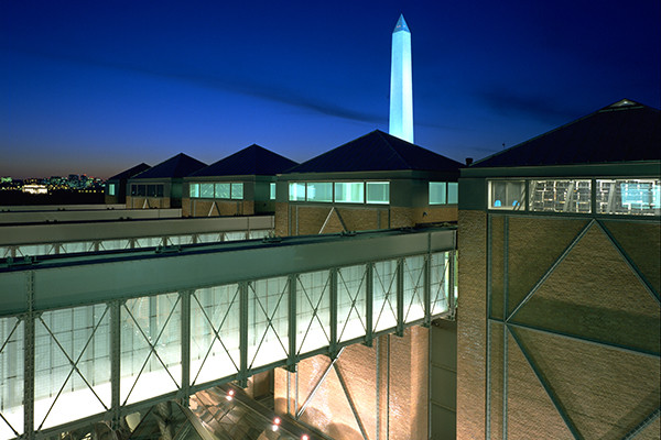 The Holocaust Museum at night, Washington D.C.